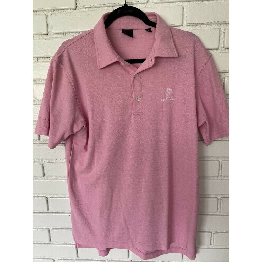 Dunning Golf - Mens Size Medium Golf Polo - Loch Lloyd Chest Logo